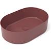 OLYMPIA CERAMICA Lavabo da appoggio Open OLYMPIA CERAMICA ovale in ceramica L 60 x H 17 x P 40 cm marrone lucido