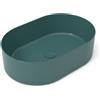 OLYMPIA CERAMICA Lavabo da appoggio Open OLYMPIA CERAMICA ovale in ceramica L 60 x H 17 x P 40 cm verde lucido