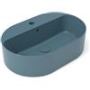 OLYMPIA CERAMICA Lavabo da appoggio Wave OLYMPIA CERAMICA ovale in ceramica L 60 x H 17 x P 40 cm petrolio lucido