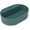 OLYMPIA CERAMICA Lavabo da appoggio OLYMPIA CERAMICA Open ovale in ceramica L 60 x H 17 x P 40 cm verde lucido piletta non inclusa