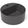 OLYMPIA CERAMICA Lavabo da appoggio Open OLYMPIA CERAMICA tondo D40 cm in ceramica con foro grigio lucido
