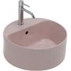 OLYMPIA CERAMICA Lavabo da appoggio Open OLYMPIA CERAMICA tondo 40cm in ceramica rosa lucido