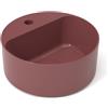 OLYMPIA CERAMICA Lavabo da appoggio Open OLYMPIA CERAMICA tondo D40 cm in ceramica con foro melanzana