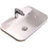 Leroy Merlin Lavabo d'appoggio rettangolare Eklettica H 18 cm in ceramica bianco