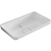 Leroy Merlin Lavabo d'appoggio rettangolare Eklettica H 16 cm in ceramica bianco