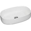 Leroy Merlin Lavabo da appoggio Eklettica semicircolare in ceramica senza foro L68XP35XH15 cm bianco opaco