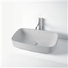 KERASAN Lavabo da appoggio Arredo KERASAN rettangolare in ceramica L 60 x H 15 x P 38 cm grigio piletta non inclusa