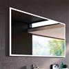 Leroy Merlin Specchio con illuminazione integrata bagno rettangolare Eklettica L 95 x H 70 x P 3 cm grigio / argento