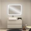 BADEN HAUS Mobile bagno sospeso con lavabo L 100 cm bianco 2 cassetti per vasca centrale Paris