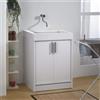 Leroy Merlin Mobile lavanderia con lavabo incluso Ada in abs bianco ottico P 50 x L 60 x H 60 cm