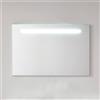 Leroy Merlin Specchio con illuminazione integrata bagno rettangolare Eklettica L 120 x H 70 x P 2 cm grigio / argento