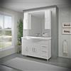 Leroy Merlin Mobile bagno da terra con lavabo e illuminazione L 120 x H 81.5 x P 50.5 cm bianco in mdf, 3 ante 3 cassetti per vasca centrale Simona