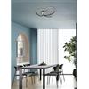 NOVECENTO Plafoniera LED Rachel Ø 80 cm nero IP20 cct da bianco caldo a bianco freddo con regolazione di temperatura, 4000 lumen NOVECENTO