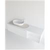 MADERO Top per lavabo KIMONO MADERO L 94 x H 2 x P 43 cm grigio chiaro pietra, lucido, con foro dx