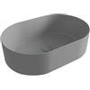 OLYMPIA CERAMICA Lavabo da appoggio OLYMPIA CERAMICA Open ovale in ceramica L 60 x H 16 x P 40 cm grigio piletta non inclusa
