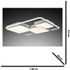 NOVECENTO Plafoniera LED Yanira bianco IP20 cct da bianco caldo a bianco freddo con regolazione di temperatura, 3600 lumen NOVECENTO