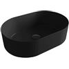 OLYMPIA CERAMICA Lavabo da appoggio OLYMPIA CERAMICA Open ovale in ceramica L 60 x H 16 x P 40 cm nero lucido piletta non inclusa