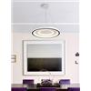 NOVECENTO Lampadario LED design Celeste bianco Ø62cm, luce con 3 temperature di colore 2179 lumen, NOVECENTO