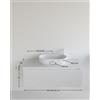MADERO Mobile da bagno sospeso sotto lavabo Madero Kimono dx L 80.5 x H 46 x P 46 cm verde cannettato laccato, 1 cassetto