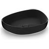 OLYMPIA CERAMICA Lavabo da appoggio Metamorfosi OLYMPIA CERAMICA irregolare in ceramica L 55 x H 14 x P 40 cm nero Lucido