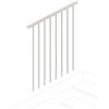 Iris Balaustra in kit IRIS Superiore in acciaio bianco, corrimano in legno bianco, L 102 cm fissaggio a pavimento