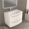 BADEN HAUS Mobile bagno sospeso con lavabo L 75 x H 55 x P 51 cm frassino bianco per vasca centrale Lyla