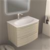 BADEN HAUS Mobile bagno sospeso con lavabo L 75 x H 55 x P 51 cm rovere sbiancato per vasca centrale Lyla
