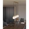 EGLO Lampadario Glamour Manzanares oro paralume bianco 4x E27 Ø0cm EGLO