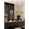 EGLO Lampadario Glamour Maryvilla nero paralume oro 3x E27 Ø0cm EGLO