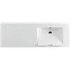 Leroy Merlin Top per lavanderia Eklettica L 70.5 x H 1 x P 62 cm bianco lucido,solid surface, con tavola
