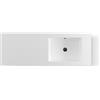 Leroy Merlin Top per lavanderia Eklettica L 70.5 x H 1 x P 62 cm bianco lucido,solid surface, con tavola