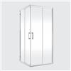 SENSEA Box doccia con ingresso angolare scorrevole Easy quadrato L 70 x L 70 x H 190 cm in vetro, sp. 6 mm smerigliato cromo