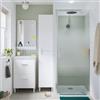 SENSEA Porta doccia battente Easy L 70 x H 190 x P 0.6 cm in vetro smerigliato profilo cromo