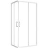 SENSEA Box doccia con ingresso angolare scorrevole Easy rettangolare L 100 x L 80 x H 190 cm in vetro, sp. 6 mm vetro senza finitura / trasparente cromo