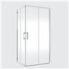 SENSEA Box doccia con ingresso angolare scorrevole Easy rettangolare L 100 x L 80 x H 190 cm in vetro, sp. 6 mm smerigliato cromo