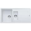 Franke Lavello integrato 1.5 vasche in fragranite bianco FRANKE Boston L 50 x L 97 cm, reversibile