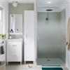 SENSEA Porta doccia battente Easy L 100 x H 190 x P 0.6 cm in vetro smerigliato profilo cromo