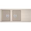 Franke Lavello integrato 2 vasche in fragranite sabbia FRANKE Boston Sahara L 50 x L 116 cm, reversibile