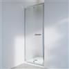 SENSEA Porta doccia pieghevole Easy L 80 x H 190 x P 0.6 cm in vetro smerigliato profilo cromo