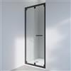 SENSEA Porta doccia pieghevole Easy L 90 x H 190 x P 0.6 cm in vetro vetro senza finitura / trasparente profilo nero