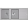 Franke Lavello integrato 2 vasche in alluminio argento FRANKE Boston L 50 x L 116 cm, reversibile