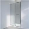 SENSEA Porta doccia pieghevole Easy L 100 x H 190 x P 0.6 cm in vetro vetro senza finitura / trasparente profilo cromo