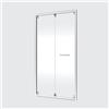 SENSEA Porta doccia pieghevole Easy L 100 x H 190 x P 0.6 cm in vetro smerigliato profilo cromo