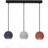 Leroy Merlin Lampadario Design Biglia multicolore paralume bianco 3x E27