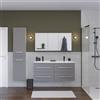 SENSEA Mobile bagno sospeso con lavabo L 121 x H 53.7 x P 47.5 cm grigio opaco 4 cassetti per doppia vasca Perla