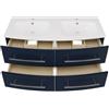 SENSEA Mobile bagno sospeso con lavabo L 121 x H 53.7 x P 47.5 cm blu opaco 4 cassetti per doppia vasca Perla