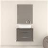 BADEN HAUS Specchio con illuminazione integrata Tiffany BADEN HAUS L 73 x H 90 x P 4 cm grigio