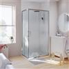 SENSEA Box doccia con ingresso frontale battente L 100 x H 190 cm, in vetro serigrafato profilo cromato Easy