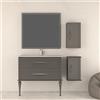 BADEN HAUS Mobile da bagno sospeso sotto lavabo L 100 x H 55 x P 46 cm grigio laccato opaco, 2 cassetti BADEN HAUS TIFFANY