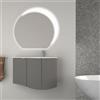 BADEN HAUS Mobile bagno sospeso con lavabo L 104 x H 70 x P 51 cm grigio nuvola per vasca a destra Onda